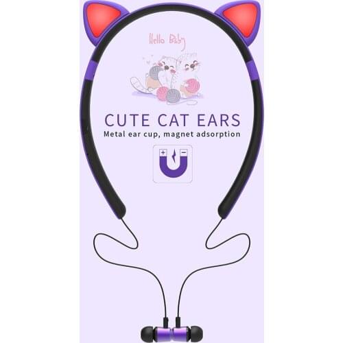 KINGSTAR Cat Ear Wireless Headphones Bluetooth Earphone Hifi Music Stereo Headset With Microphone Sport Earphone For Pad Phone