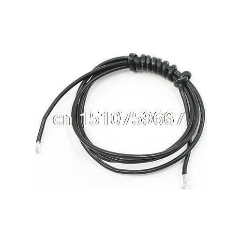 Black 18AWG Outer Dia 2.68mm Glass Fiber Silicone Cable 100cm