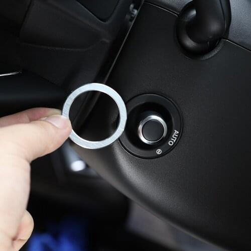 For Land Rover Discovery 5 LR5 L462 2017-2021 Aluminum alloy Silver Car Steering Wheel Adjustment Ring stickers car Accessories