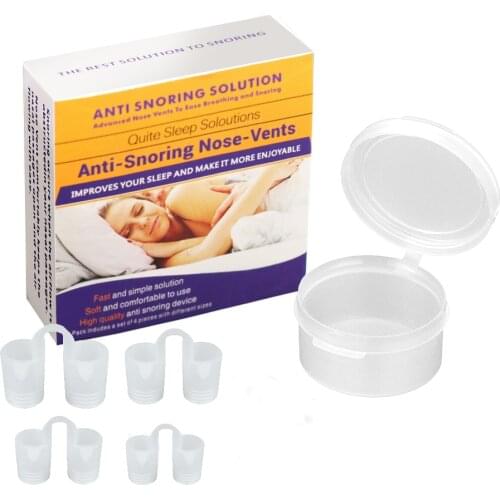 40pcs/10box Silicone Anti Snoring Breathe Easy Sleep Nose Clip Snore Stopper Aid Nasal Dilators Device Congestion Aid Nose Vents