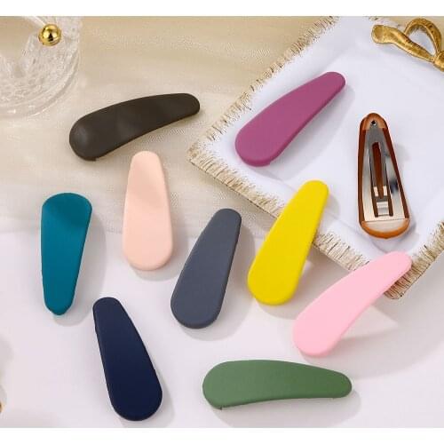 FNIO 1pcs New Women Girls Cute Colorful Waterdrop Shape Hairpins Sweet Hair Clips Barrettes Slid Clip Fashion Hair Accessories