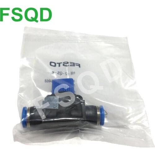 HE-2-QS-6 HE-2-QS-8 HE-2-QS-10 HE-2-QS-12 FSQD FESTO Ball Shut-off Valve Connector Joint Pneumatic Components HE Series