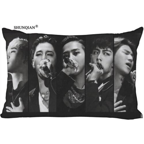 Korean Pop BigBang Rectangle Pillowcase Zipper Wedding Custom Pillow Case 40X60cm,50X75cm(two sides)Pillow Cover