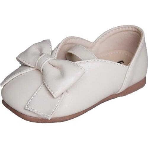 Girls' Leather Shoes 2021 Summer New Style Kids Cute Bow-knot One Pedal Princess Single Shoes Soft Bottom Fashion Flats Sweet