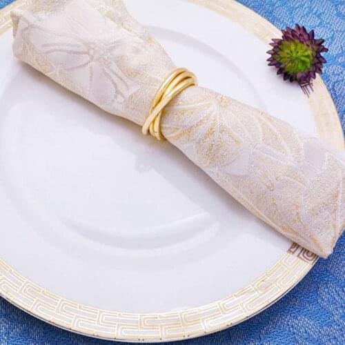 Circle Napkin Rings Round Napkin Holders Buckles for Wedding, Dinner Party, Table Decorations Gold