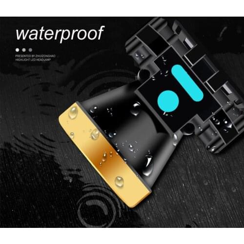 Most Powerful Led Headlamp Head lamp USB Rechargeable Headlight Waterproof Zooma Fishing Light Use 18650 Battery free shipping