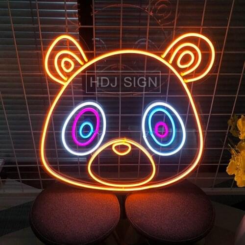 Bear Logo Custom Neon Sign Wall Decor For Bar Cafe Restaurant Bedroom Creative Gift For Valentines Day Neon Light