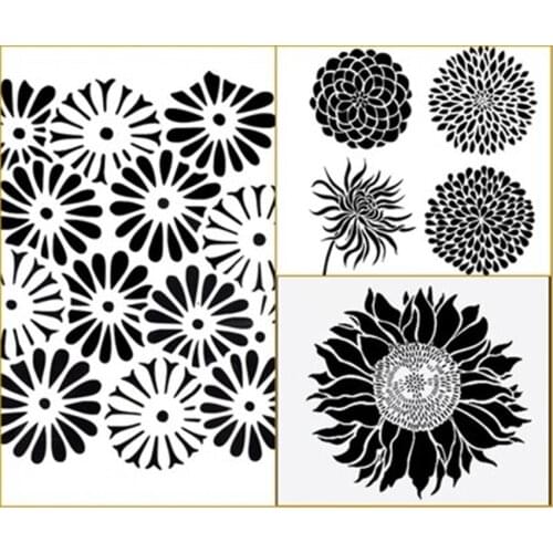 Sunflower mold shield DIY cake scrapbook stencils hollow Embellishments printing lace ruler Valentines Day