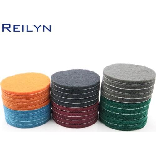 Freeshipping non-woven fiber polishing pad adhesive polishing disc rust removing polishing disc