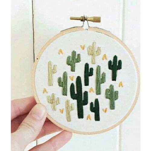 Plant Series Handmade Embroidery Material Package Creative Potted Plants Pattern 3D DIY Cross Stitch Kits Embroidered Supplies