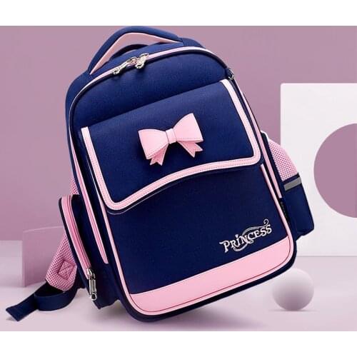 Quality Schoolbag for Kids Girl Students Bow Princess Backpack Elementary School Bag