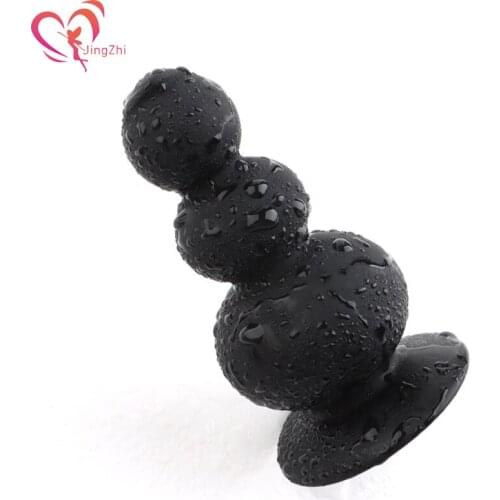 JingZhi Silicone Anal Beads Cheap Sex Toys for Men Women Anal Plug Unisex Butt Plug Tail Prostate Massager Adult Sex Products SM