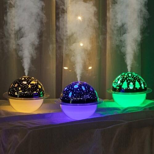 250ML USB Xiomi Humidifier & Colorful Night Light Planet Lamp LED Light Home Humidifier Mute Nano Spray Humidificadores Diffuser