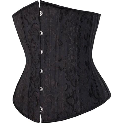 Wholesale Women Underbust Corset Tops Bustier Gothic Gorset Steel Boned Waist Trainer Sexy Womens Corset Vintage Steampunk