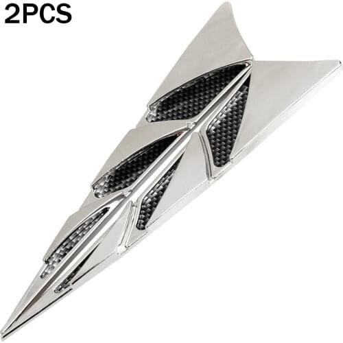 2 Pcs High Quality Car Exterior Decoration Car Hood Stickers Black Universal Side Air Intake Flow Vent Cover Decor Car-styling