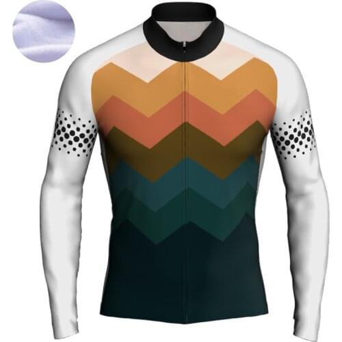 2018 RAZOVEMK Cycling Jersey winter thermal fleece long sleeves Pro Team Outdoor Mountain Road Bicycle Jersey Ropa Ciclismo