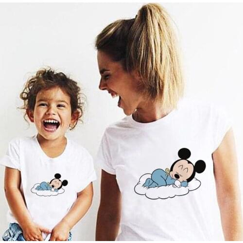 2021 Summer Family T Shirt Short Sleeve Family MatchinG Outfits Baby Kids Mommy And Me Son Daughter Family Look T-shirts Tee Top