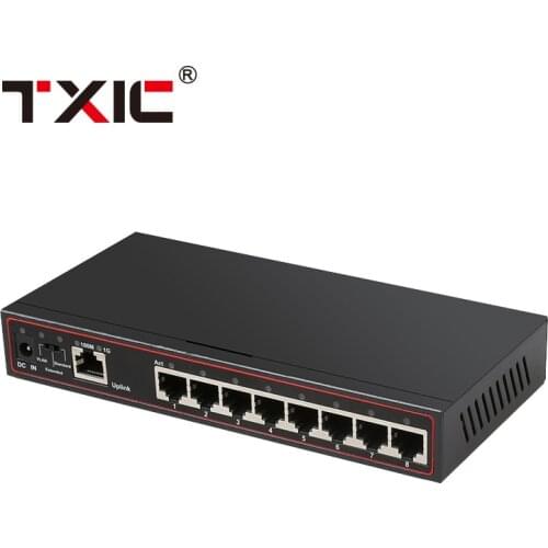 9port POE Gigabit Switch 250M 8port 100M+1 1000M Port POE Ethernet Switch Power Supply VLAN wireless AP for IP camera