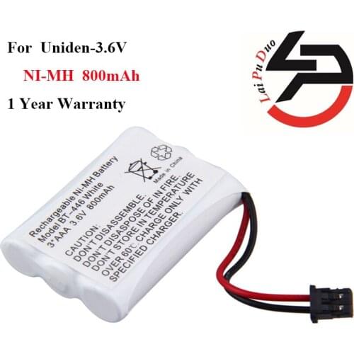3.6V 800mAh AAA NiMH Cordless Phone Rechargeable Battery BT-446 Replacement Pack BP 446 BT-1005 ER-P512