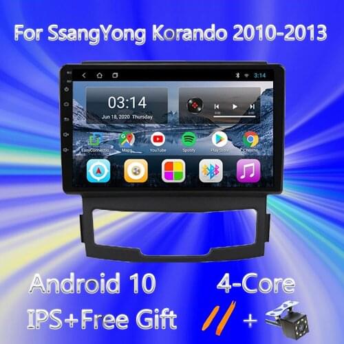 Android 10.0 2 Din For SsangYong Korando 3 Actyon 2 2010 2011 2012 2013 Car Radio Multimedia Video Player Navigation stereo GPS