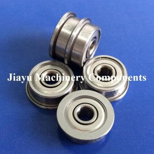 Free Shipping 50 PCS SF624ZZ Flanged Bearings 4x13x5 mm Stainless Steel Flange Ball Bearings DDRF-1340ZZ