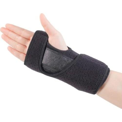 Wristbands rehabilitation exercise gear with a sprained wrist fracture fixation splint mens and womens hands
