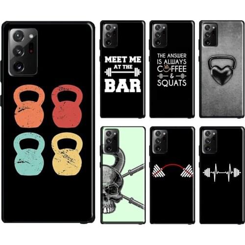 Bodybuilding Gym Fitness Phone Case For Samsung Galaxy S20 FE Note 20 S21 Ultra S8 S9 S10 Note 10 Plus S10e Coque