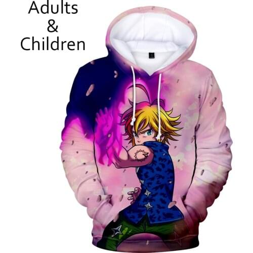 Hot Comic The Seven Deadly Sins 3D Hoodies Men Women Sweatshirts New Fashion Autumn Kids Hoodie 3D suitable boys girls pullovers