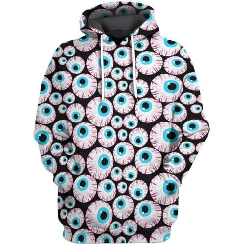 Halloween Creppy Eyes 3D All Over Printed Autumn Men Hoodies Unisex Casual Pullover Zip Hoodie Streetwear sudadera hombre DW608