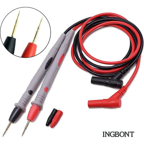INGBONT 1000V/20A Multimeter Test Probe Digital Multi Meter Thin Tip Needle Lead Wire Pen Cable Kit Voltmeter Tester Accessory