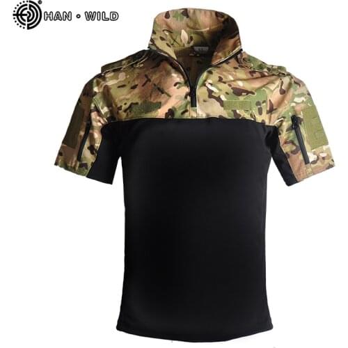Camouflage Tactical Shirt Short Sleeve Mens Quick Dry Combat T-Shirt Military Army T Shirt Camo Outdoor Hiking Hunting Shirts