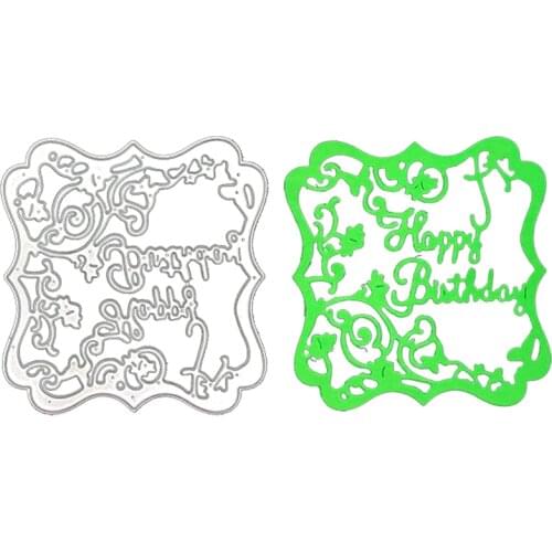 Julyarts Birthday Letter Lace Stencils for DIY Scrapbooking Halloween Scrapbooking Photo Album Card Paper Embossing Craft DIY