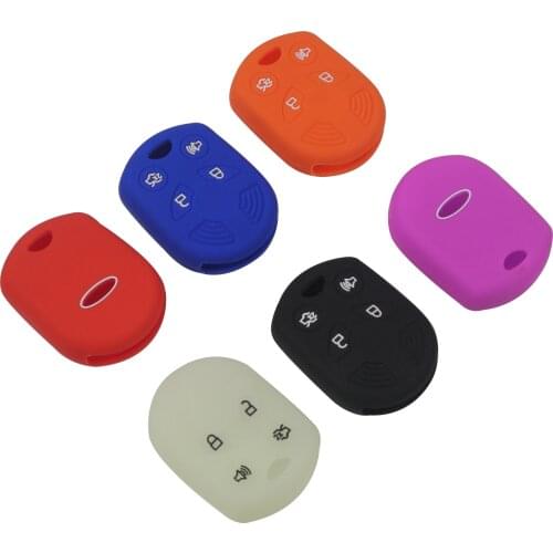 Kutery 10PCS Silicone Remote Key Case 4BTN For Ford Flex F150 F250 F350 F450 Explorer Edge Mustang Expedition Taurus Protection