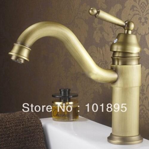 L16399 - Luxury Deck Mounted Bronze Color Brass Wash Basin Faucet