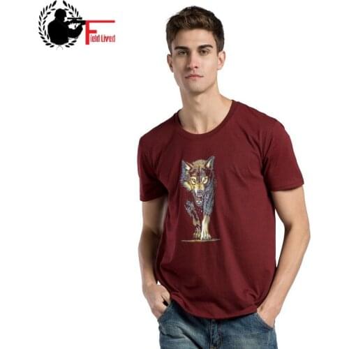 Summer Fashion Men T-shirt Short Sleeve Cotton Print One Piece Anime Wolf Male O Neck T Shirt Casual Funny Tshirt Crewneck Tee