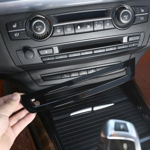 Interior Mouldings Glossy Black ABS Plastic Car Driving Aid Control Frame Trim for BMW X5 E70 2008-2013 Models Accessories