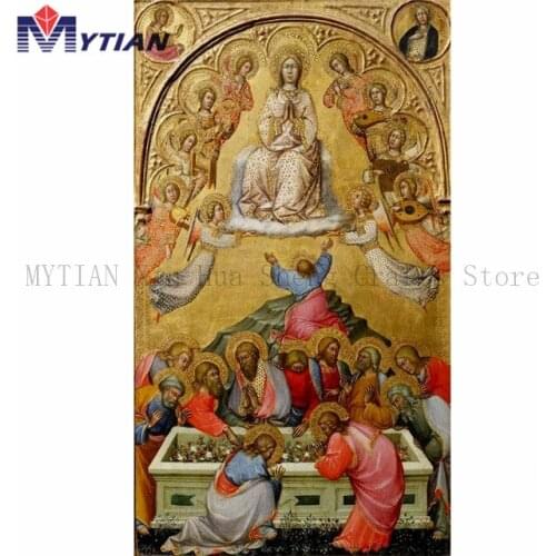 MYTIAN 5D DIY Diamond Painting Paolo di Giovanni Fei Work Religion Icons Diamond Embroidery Full Drill Wall Sticker Art Decors