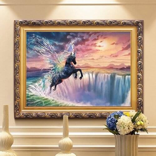 DIY 5D Diamond Painting Kit Cross Stitch Horse Pegasus Embroidery Wall Art Decor Beautiful