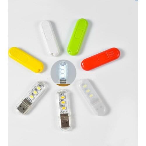 1PC USB Book Lights 3LED Table Desk Portable 5V Mini for Power Laptop Outdoor Camping Super Brigh Energy Saving Night Lights