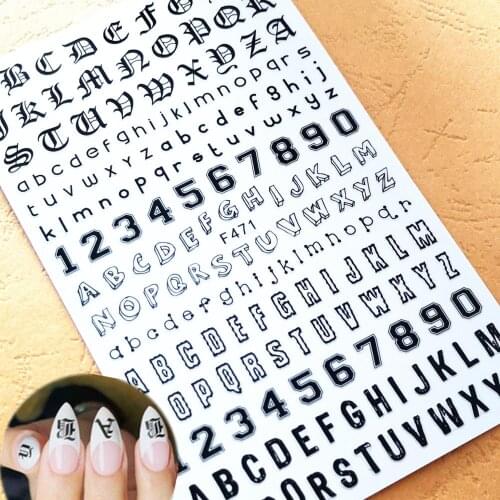 Newest F series 471 nail sticker art 3d back glue nail decals rhinestones DIY decoration for nail accessory