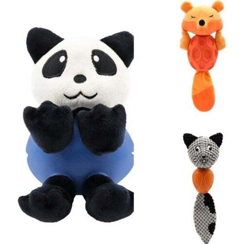 New Animal Shape Pet Puppy Dog Toys Soft Plush Sound Squeaky Chew Toy Gifts Pets Cat Bite Chewing Puppy Toys