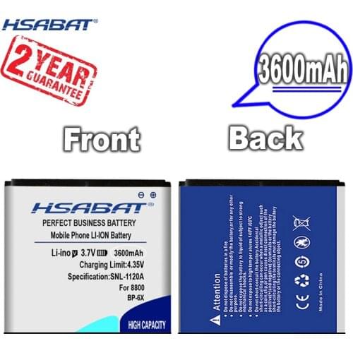 New Arrival [ HSABAT ] 3600mAh BP-6X Replacement Battery for Nokia 8800/8860/8800 Sirocco/N73i 8801 886 8800s BL-5X