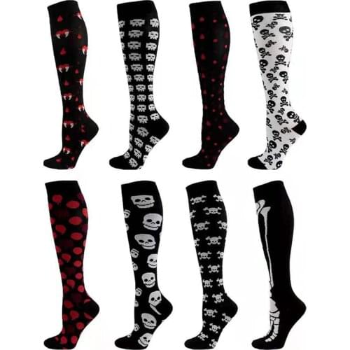 New Halloween Compression Socks Men Women Kawaii Original Design Happy Funny Nursing Compression Socks New Year Socks