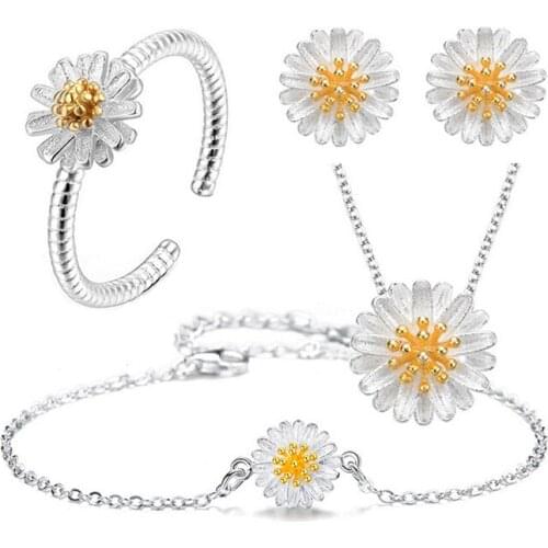 2018 New Arrivals Silver Color Daisy Flower Bracelets