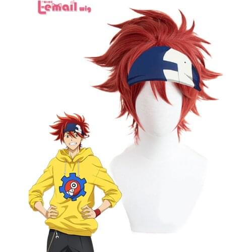 L-email wig SK8 the Infinity Reki Cosplay Wig SK8 Reki Kyan Cosplay Wig Red Short Men Wigs Heat Resistant Synthetic Hair