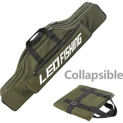 Portable Folding Fishing Rod Reel Bag Fishing Pole Gear Tool Carry Case Carrier Bag for Fishing Large capacity Travel Bag