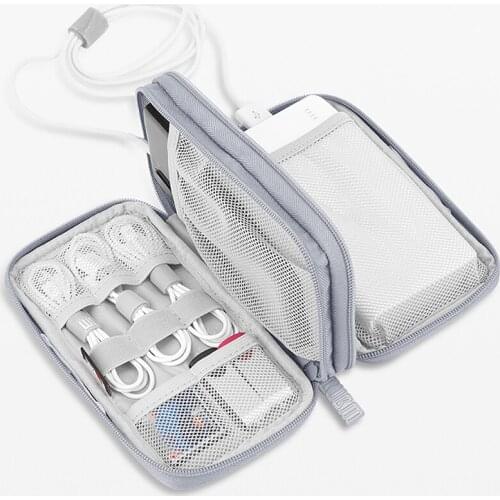 Portable 20000mAh Power Bank Bag Electronics Travel Pouch USB Gadgets Cables Wires Organizer Hard Disk Protection Storage Bag