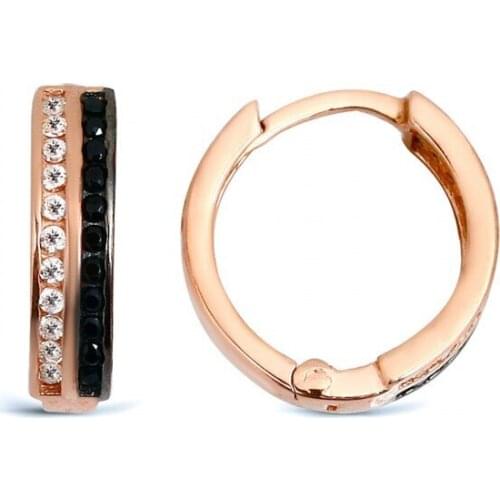 Argentum Concept-Black White Stone Silver Ring Earrings