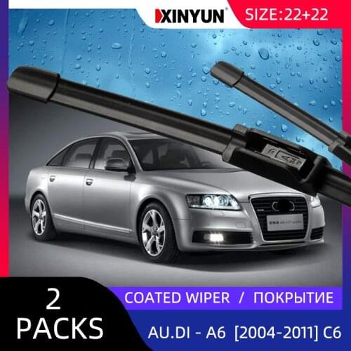 Wiper LHD Front Coated Wiper Blades For For AUDI A6 (4F2, C6) [2004-2011] Windshield Windscreen Front Window 22"+22"