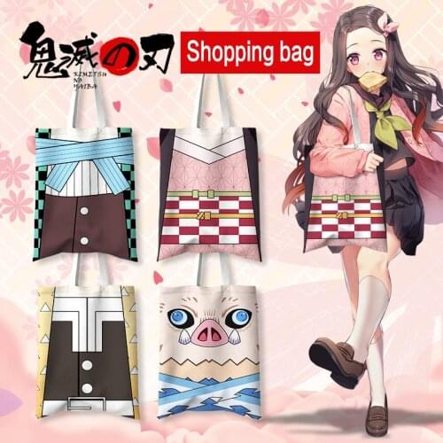 1 pcs Liser Japan Anime T Demon Slayer Hanako-kun Bag Cute Demon Slayer: Kimetsu No Yaiba Canvas Shoulder Bag Handbag